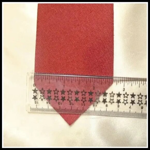 Vintage Monogram Necktie Initial B - RED Tie, 50s Skinny Thin Narrow Slim - Picture 2 of 10